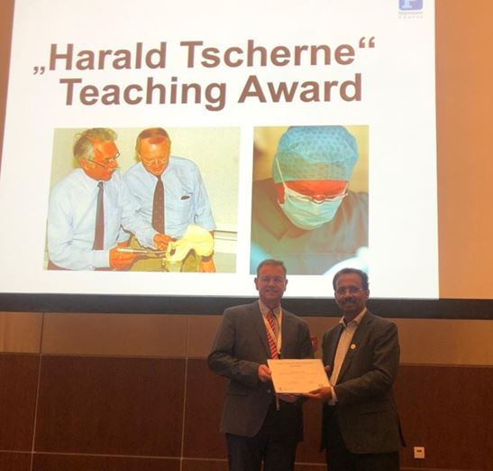 Harald Tscherene Teaching Award by the German Trauma Society in 2019