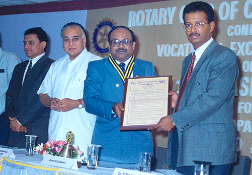 Vocational Excellence Award of Rotary International District 3200
