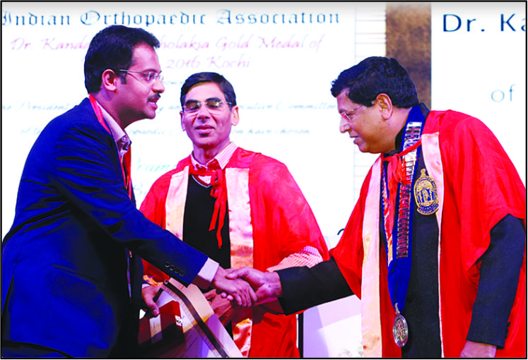 SS Yadav Gold Medal, IOACON 2019, Kolkata  Dr. Raja Bhaskara Rajasekaran