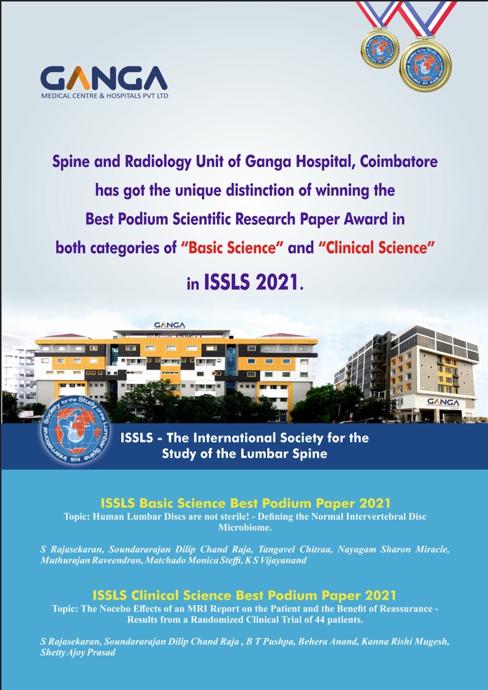 ISSLS Clinical Science Best Podium Paper Award 2021