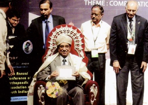 Orthopedic Association Of  South India States (OASIS) Lifetime  Achievement Award 2012