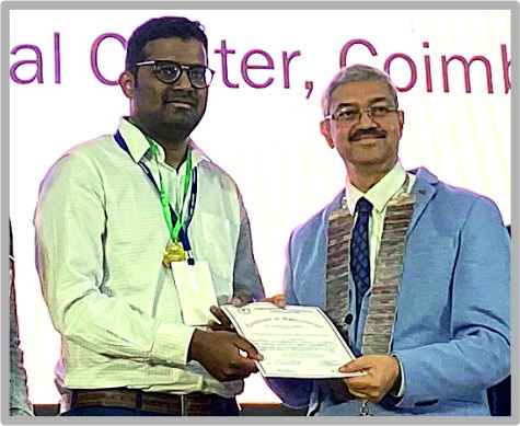 Subspecialty Medal for Foot and Ankle  2020 -Dr Dharani Kumar P S