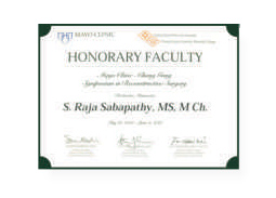 Honorary Faculty- Mayo Clinic