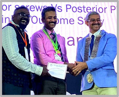 Gold Medal for Best Publication - TNOA JOURNAL 2020, Dr. Arun Kamal C